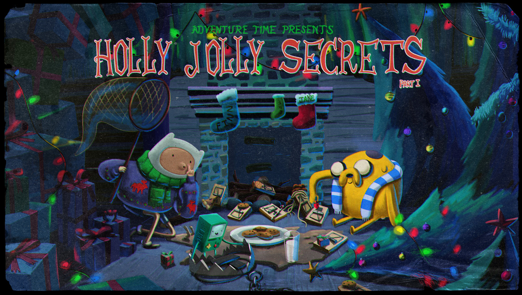 Title screen from Adventure Time: Holly Jolly Secrets