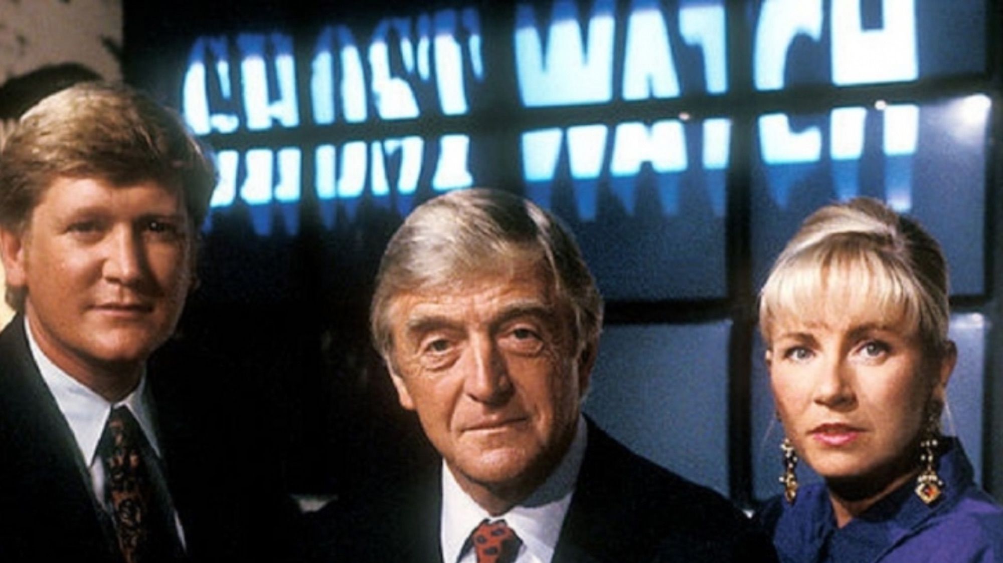 The three hosts of Ghostwatch
