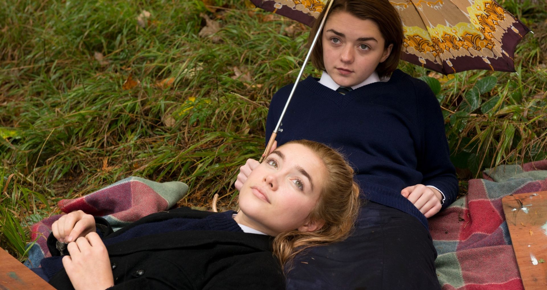 Florence Pugh and Maisie Williams in The Falling