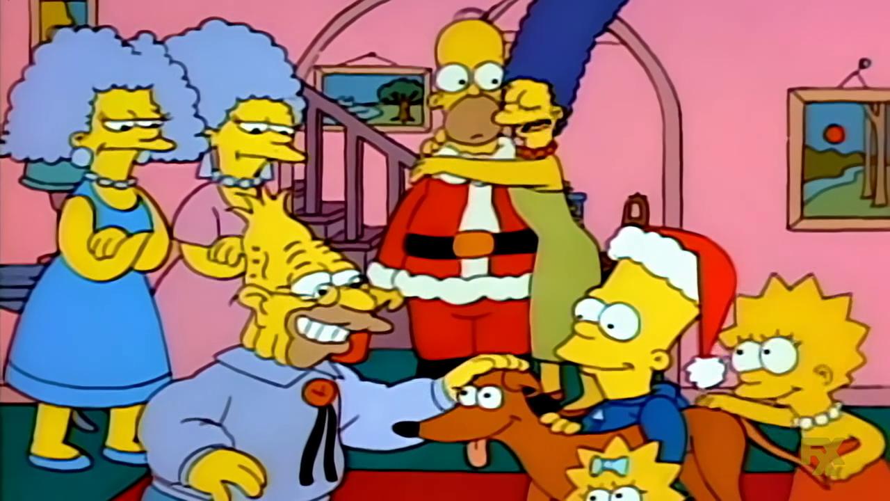 Still from The Simpsons Roasting Over an Open Fire