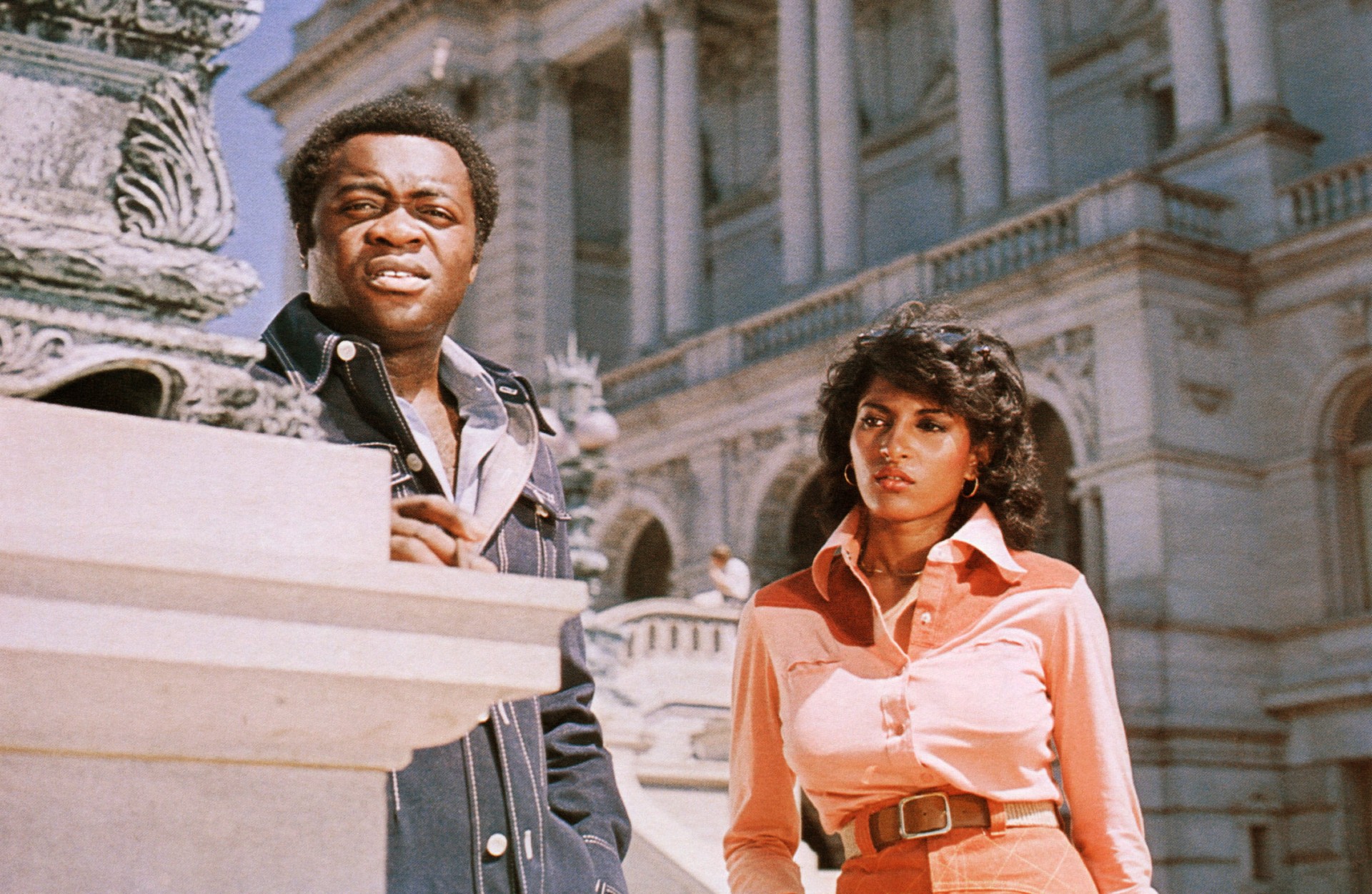 Yaphet Kotto and Pam Grier in Friday Foster