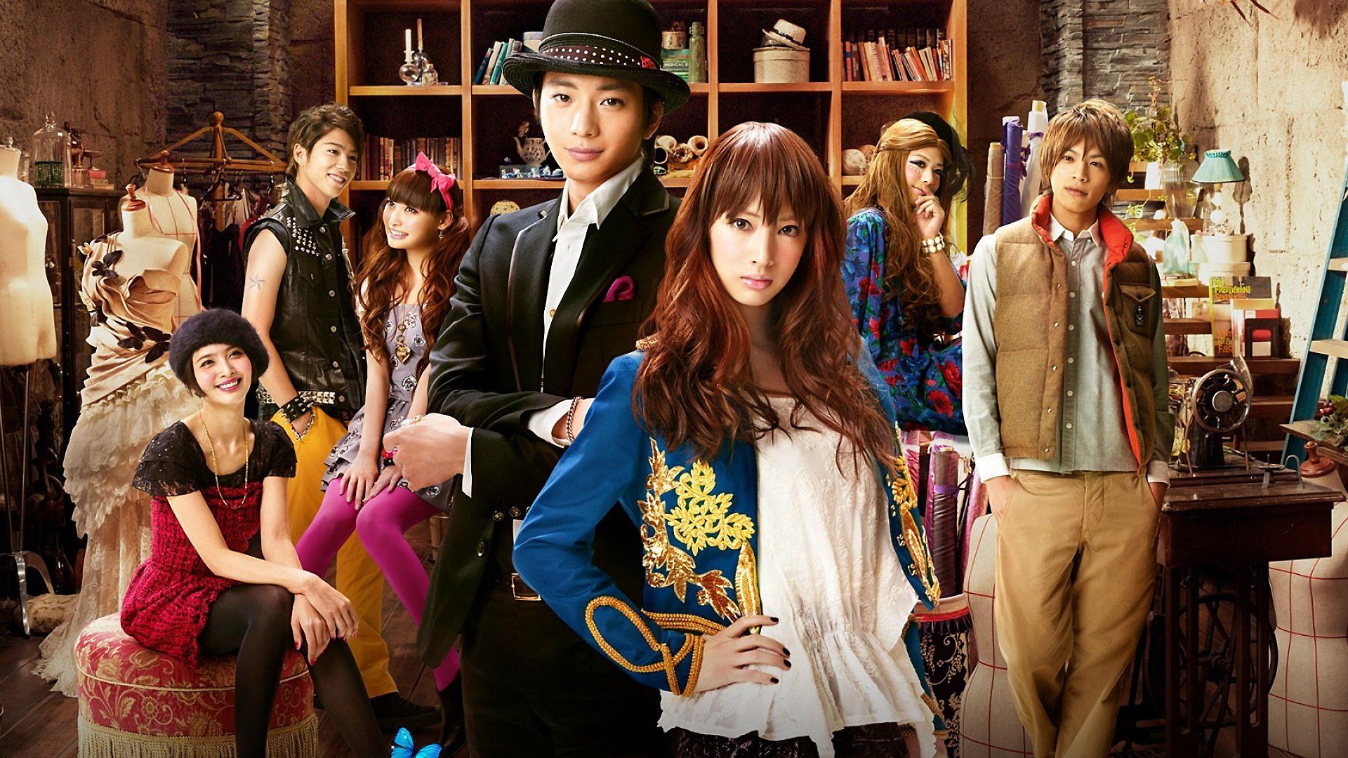 The cast of Paradise Kiss in a promo image