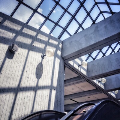 Going up the escalator at the Grosvenor-Strathmore Metro Station. Going up the escalator at the Grosvenor-Strathmore Metro Station.